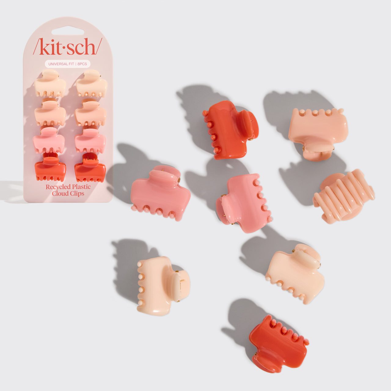 Mini Wolken-Haarspangen 8er-Set – Kirschblüten