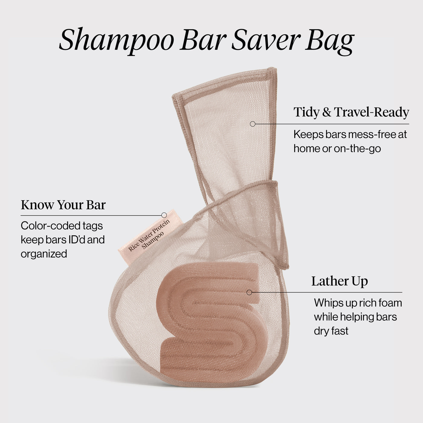 Shampoo-beutel - Reiswasser - Grau