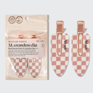 Lot de 4 pinces XL sans plis - Terracotta Checker