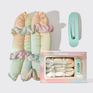Hair Hero XL Satin Hitzefreies Styling & Flat Lay Claw 4-teiliges Set - Aura