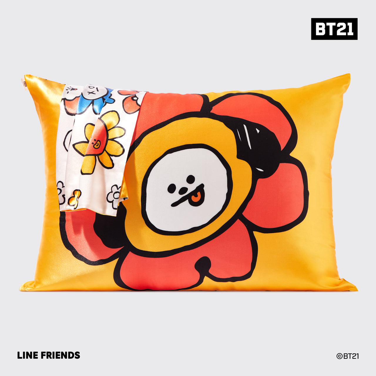 Kitsch x BT21 Satin-Kissenbezug CHIMMY