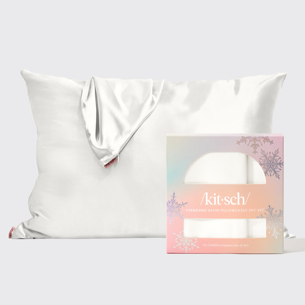 Holiday Standard-Kissenbezug, 2-teilig, Elfenbein