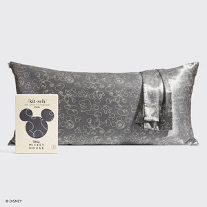 Kitsch x Mickey et Minnie Taie d'oreiller en satin Mickey Magic - King