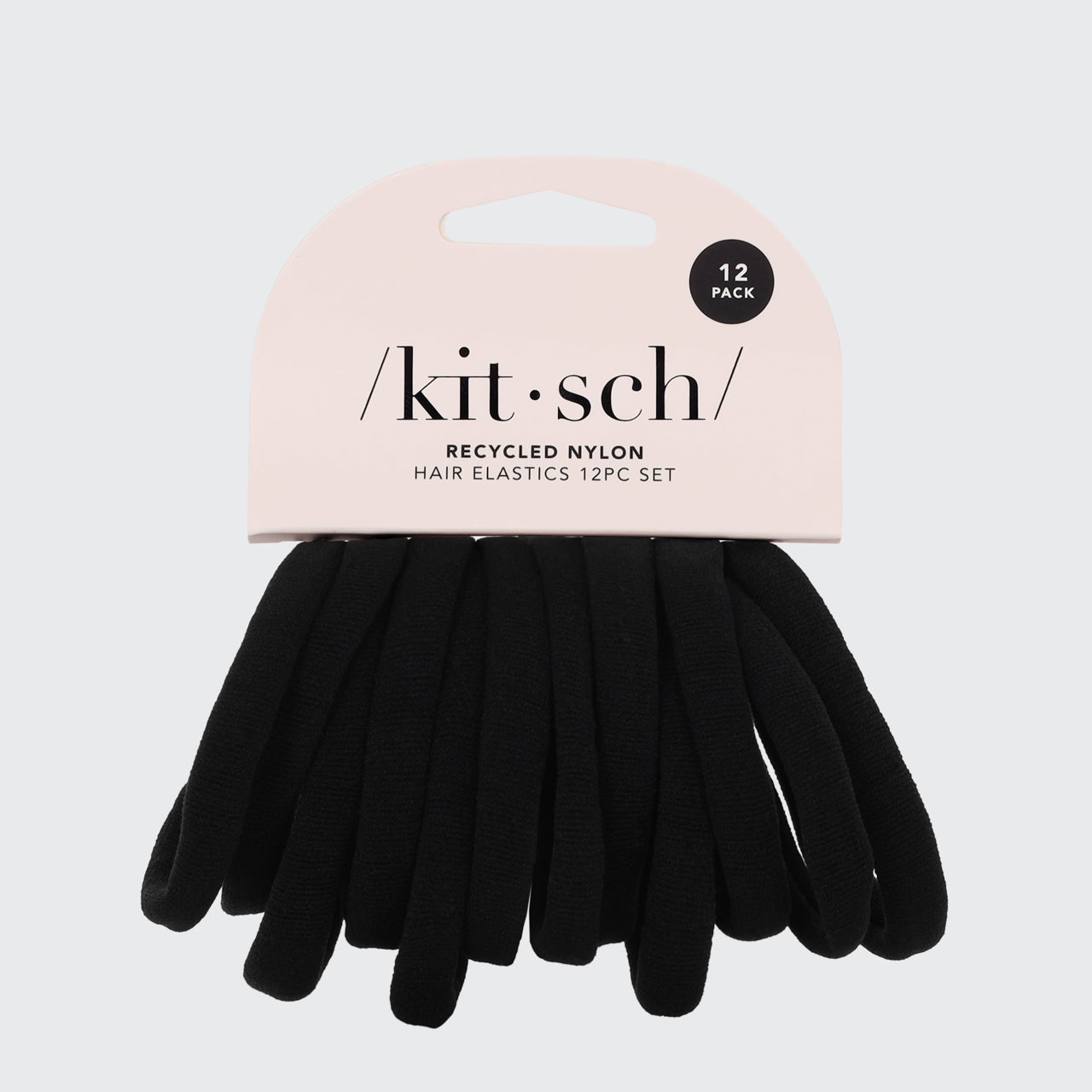 Recycled Nylon Medium Elastics 12pc- Black