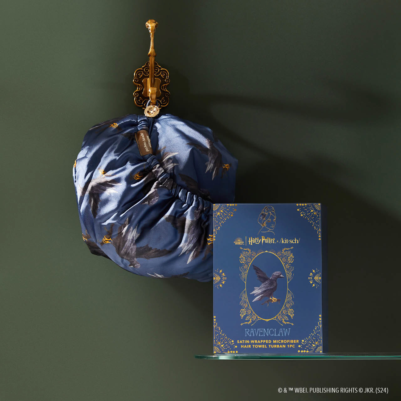 Kitsch x Harry Potter Toalla de satén para el pelo - Ravenclaw