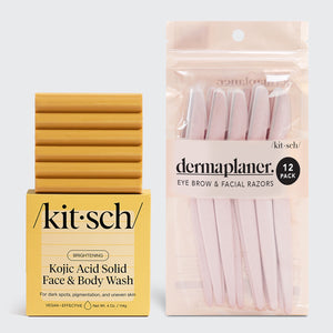 Kojisäure-Bar für Gesicht und Körper + Umweltfreundlicher Dermaplaner