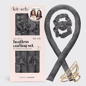 Satin-Haarwickler-Set ohne Hitze – Anthrazit
