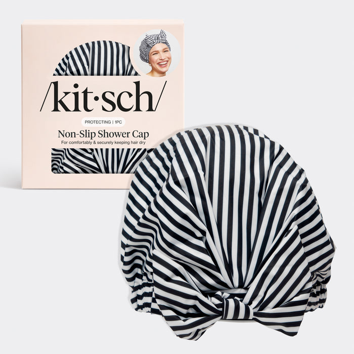 Gestreifte Duschhaube