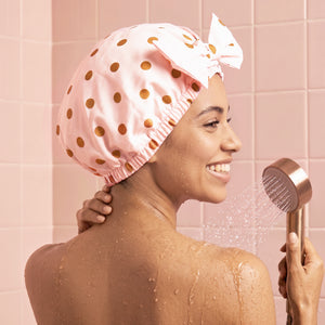 Bonnet de Douche - Pois Blush