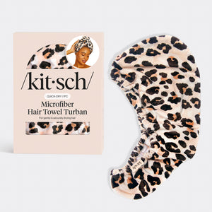 Mikrofaser-Haarhandtuch in Leopard
