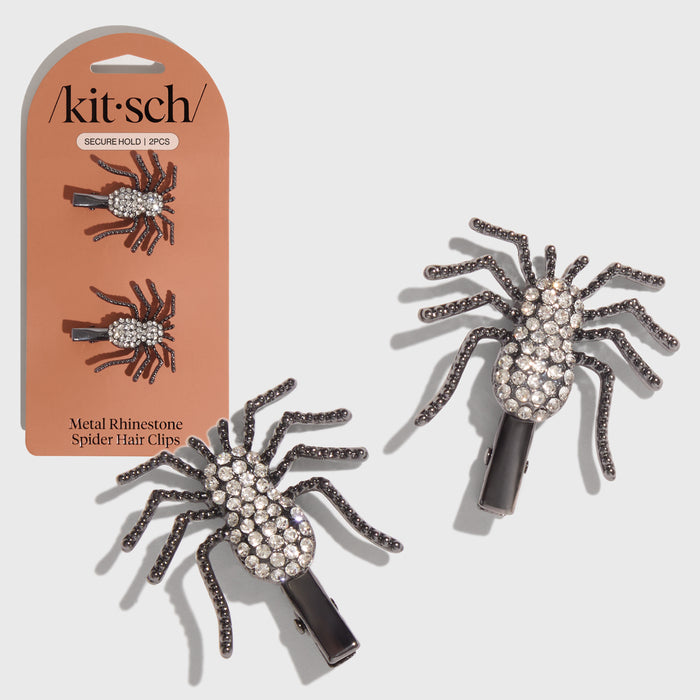 Spinne Metal Strass-Haarspangen