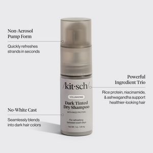 Volumisierendes Reisprotein-Trockenshampoo mit Pumpe - für dunkles Haar