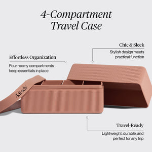 Trousse de voyage à 4 compartiments - Terracota