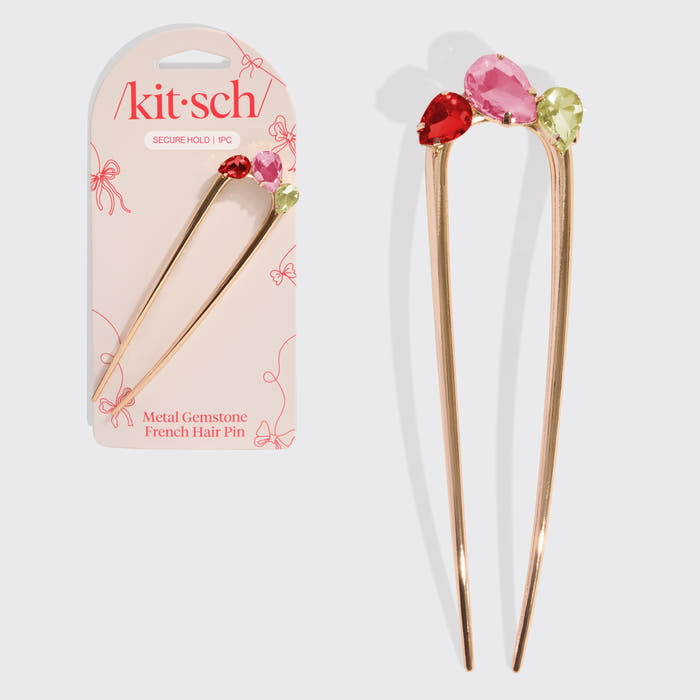 Épingle à cheveux avec pierres précieuses