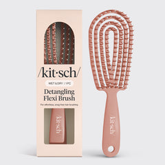 Brosse démêlante flexible terracota