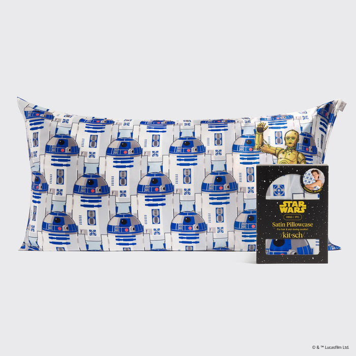 Star Wars™ & Kitsch Taie d'oreiller en satin R2-D2 & C-3PO - King