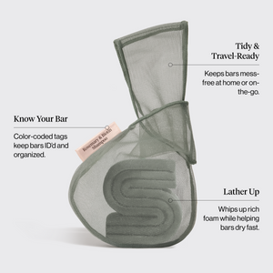 Pochette pour shampooing - Romarin et biotin - Vert