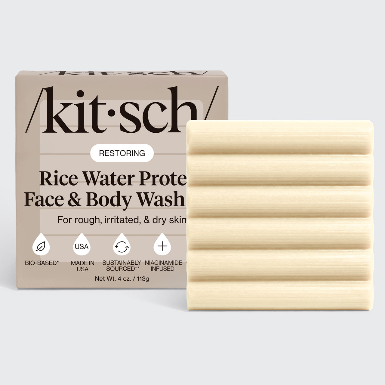Rice Water Protein Restoring Face & Body Wash Bar