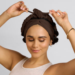 Chocolate Brown Set & Flow Active Curling Headband