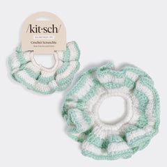 Scrunchie all'uncinetto in Seafoam Blue