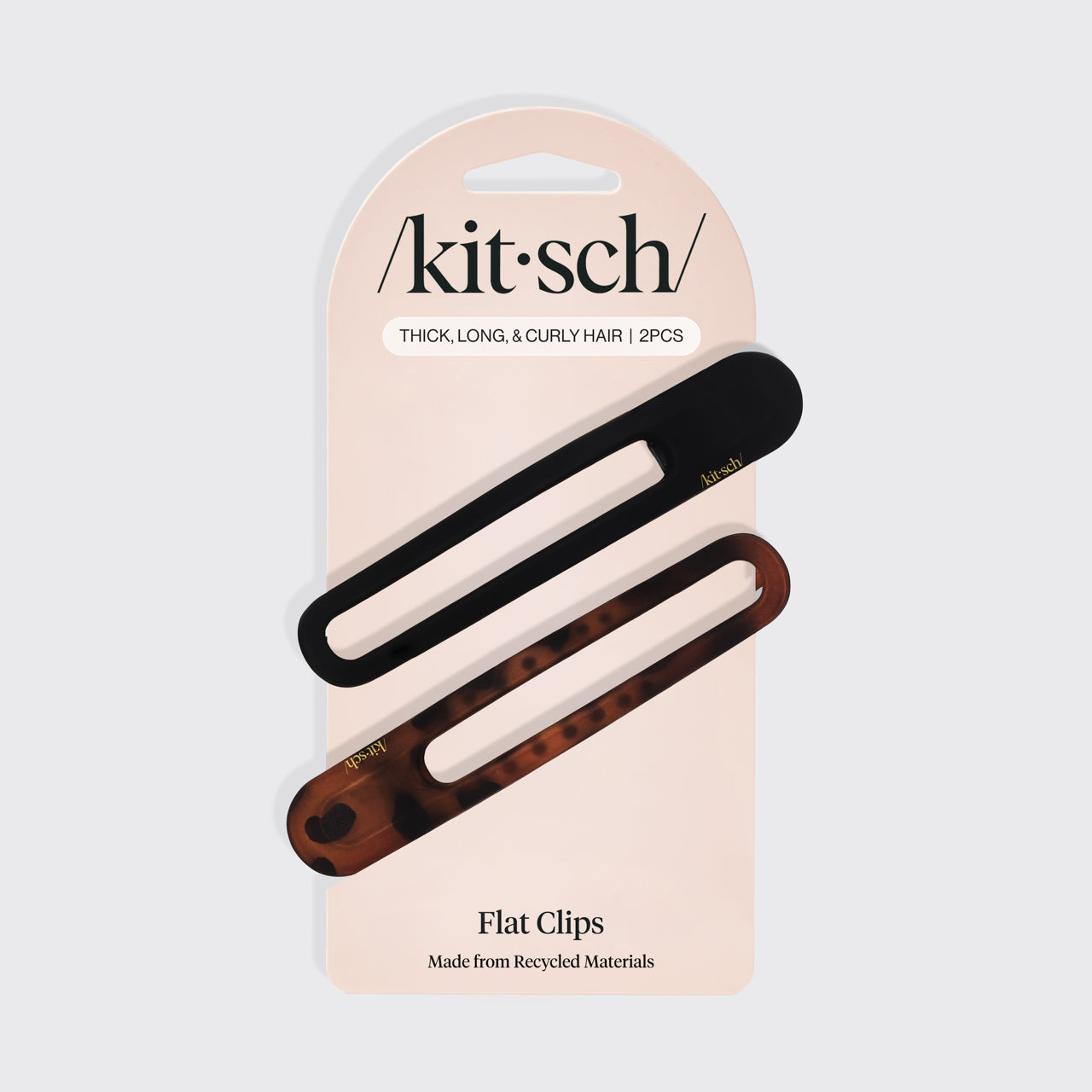 Pince plate courbée 2 pièces - Noir et écaille