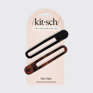 Pince plate courbée 2 pièces - Noir et écaille