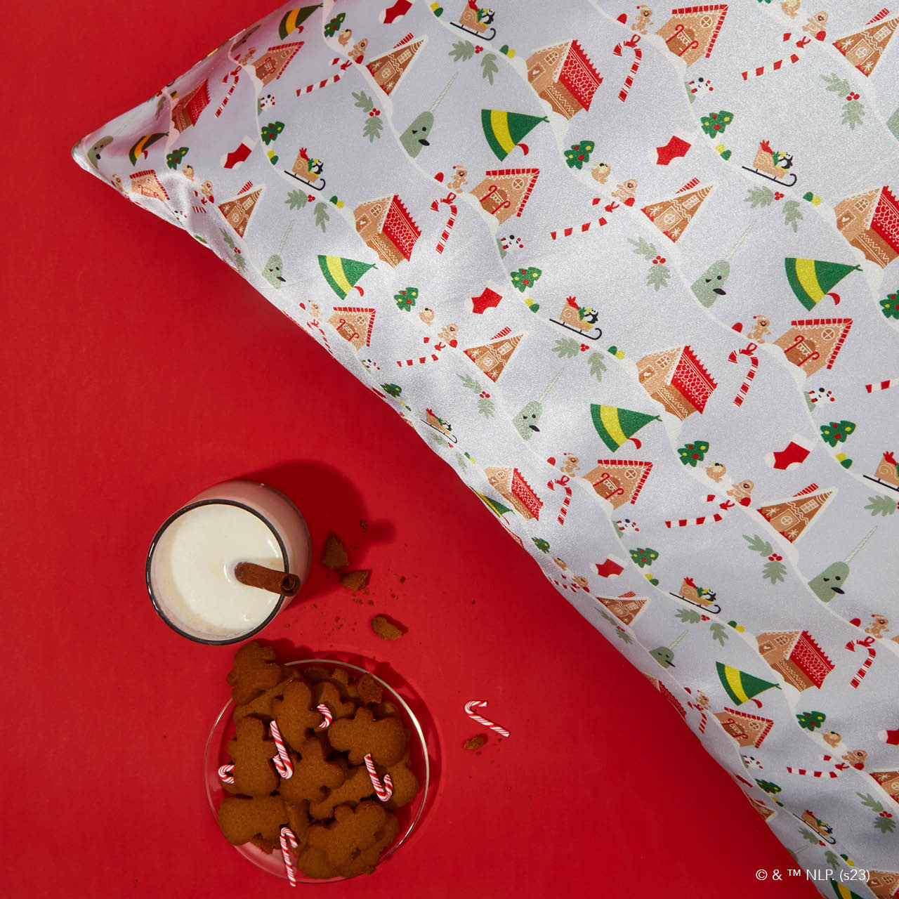 Federa in raso elfo x Kitsch - Periwinkle Christmas