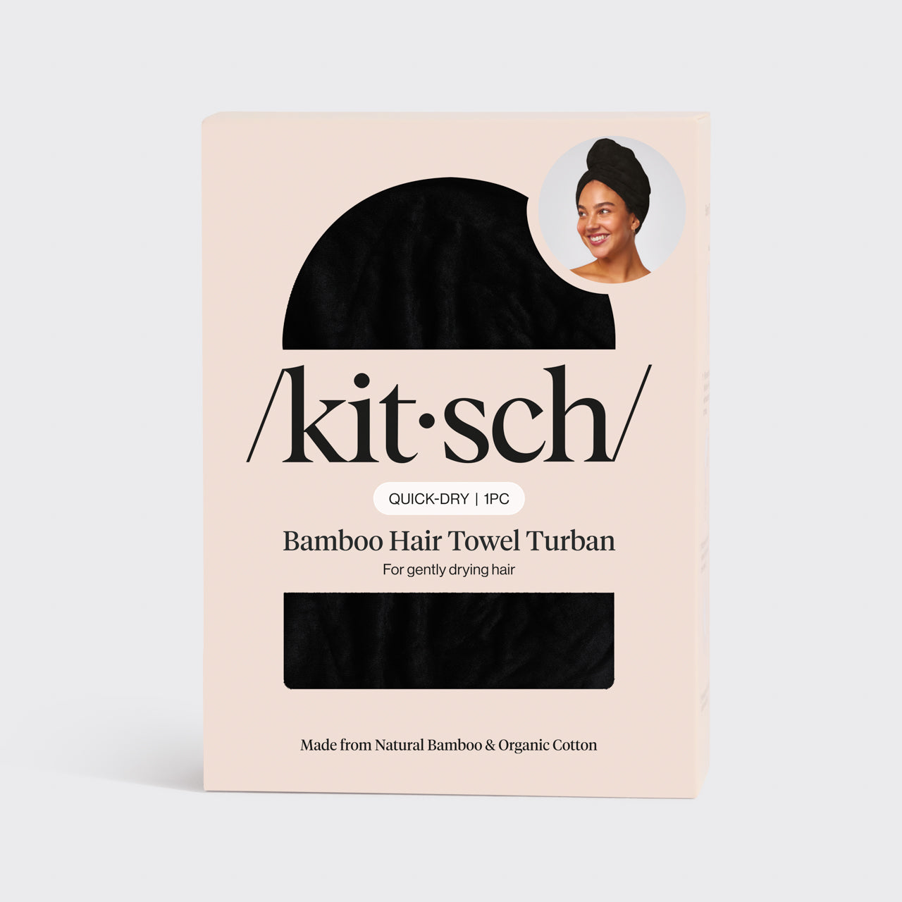 Umweltfreundliches Haartuch - Schwarz