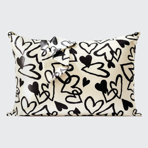 Funda de almohada de satén - Corazón