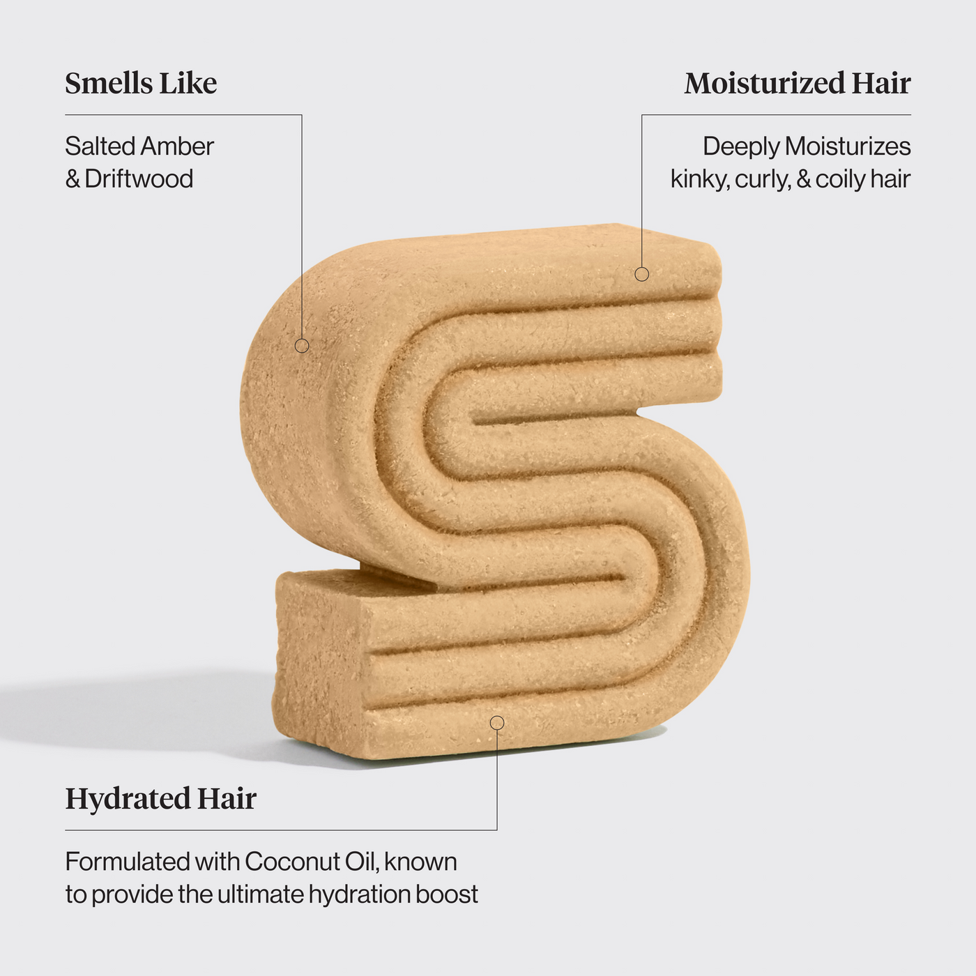 Coconut Oil Shampoo & Conditioner Bar Combo for Dry Damaged Hair