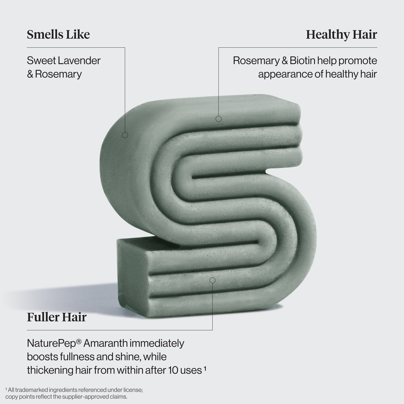 Shampoo solido volumizzante al rosmarino e biotina