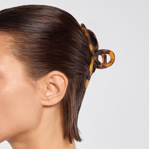 Pince à cheveux à boucle noire et écaille, lot de 2 pièces - Grand format