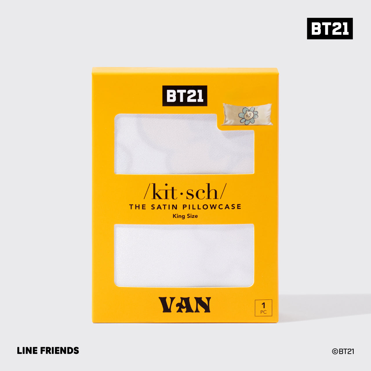 BT21 x Kitsch Kopfkissenbezug VAN -  King