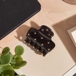Black Rhinestone Cloud Claw Clip