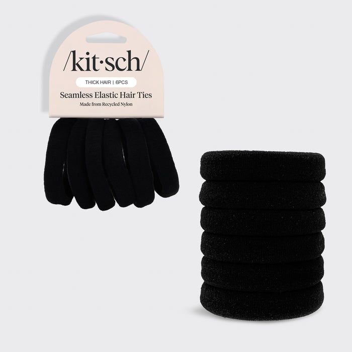 Elastici spessi in nylon riciclato 6 pezzi - neri