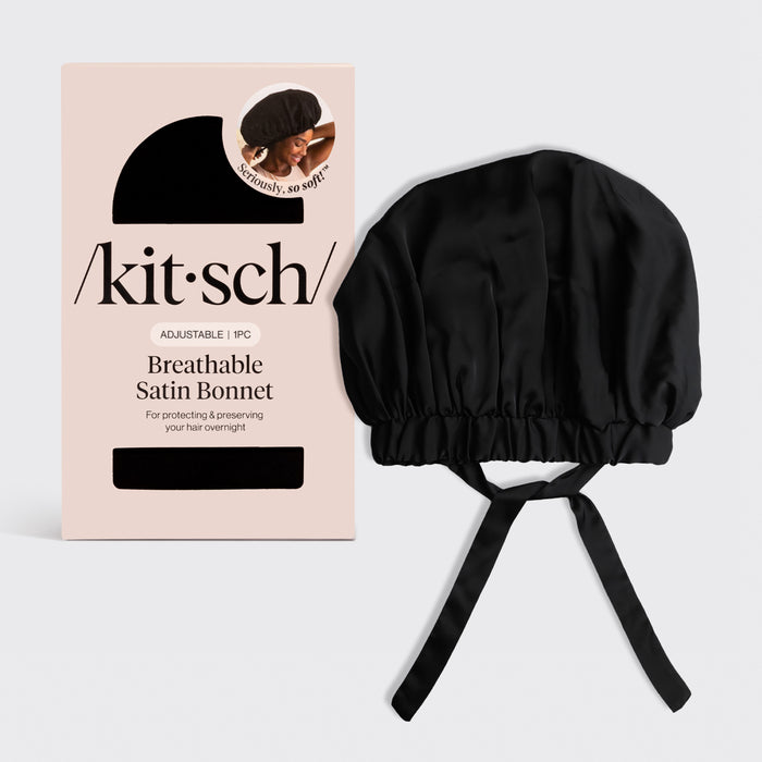 Black Satin Bonnet - XL