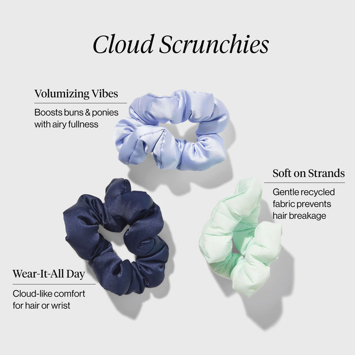 Set da 3 pezzi di scrunchies con nuvole di bouquet da giardino