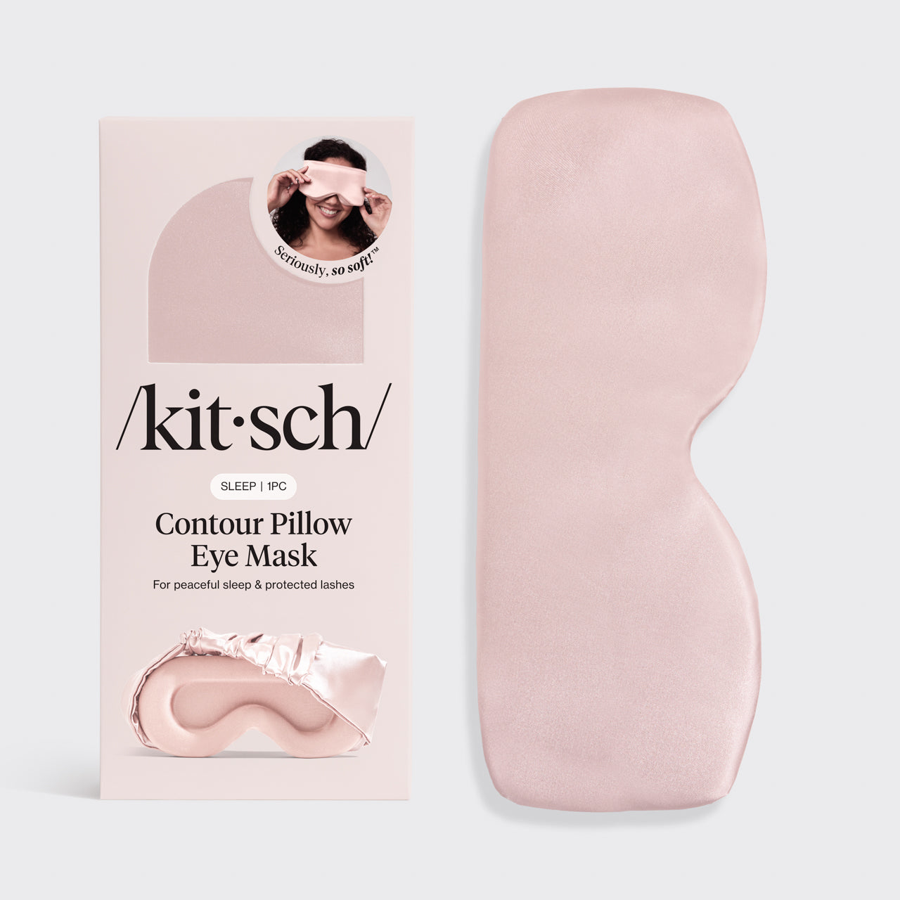 Mascherina contorno occhi effetto cuscino color blush