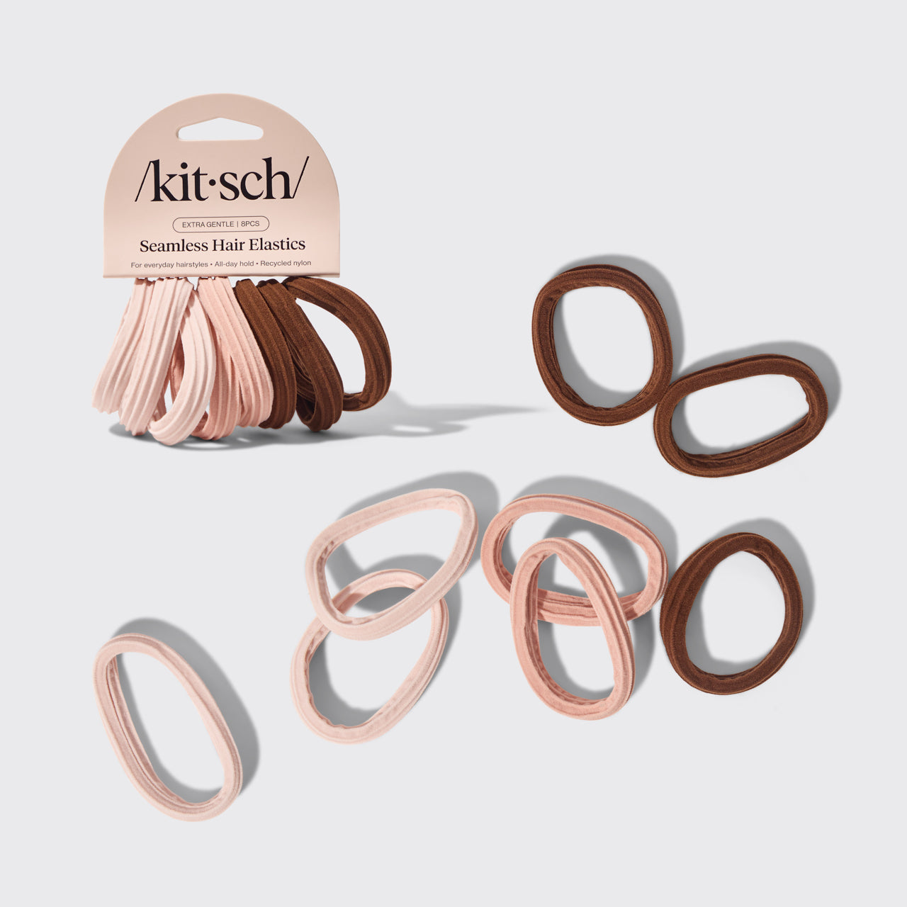 Set di elastici per capelli senza cuciture in palissandro da 8 pezzi