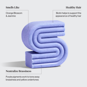 Shampoo solido tonificante viola per capelli colorati e grigi