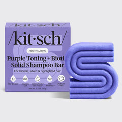 Shampoo solido tonificante viola per capelli colorati e grigi