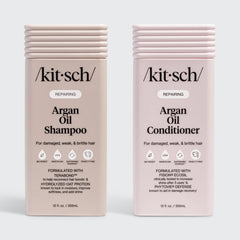 Shampoo e balsamo riparanti all'olio di argan