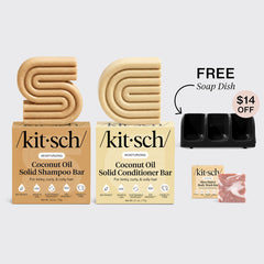 Set de jabonera autovaciante terracota y barras con aceite de coco hidratante