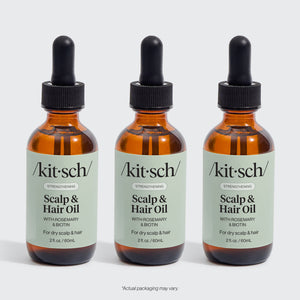 Olio rinforzante per cuoio capelluto e capelli al rosmarino con biotina 3 confezioni