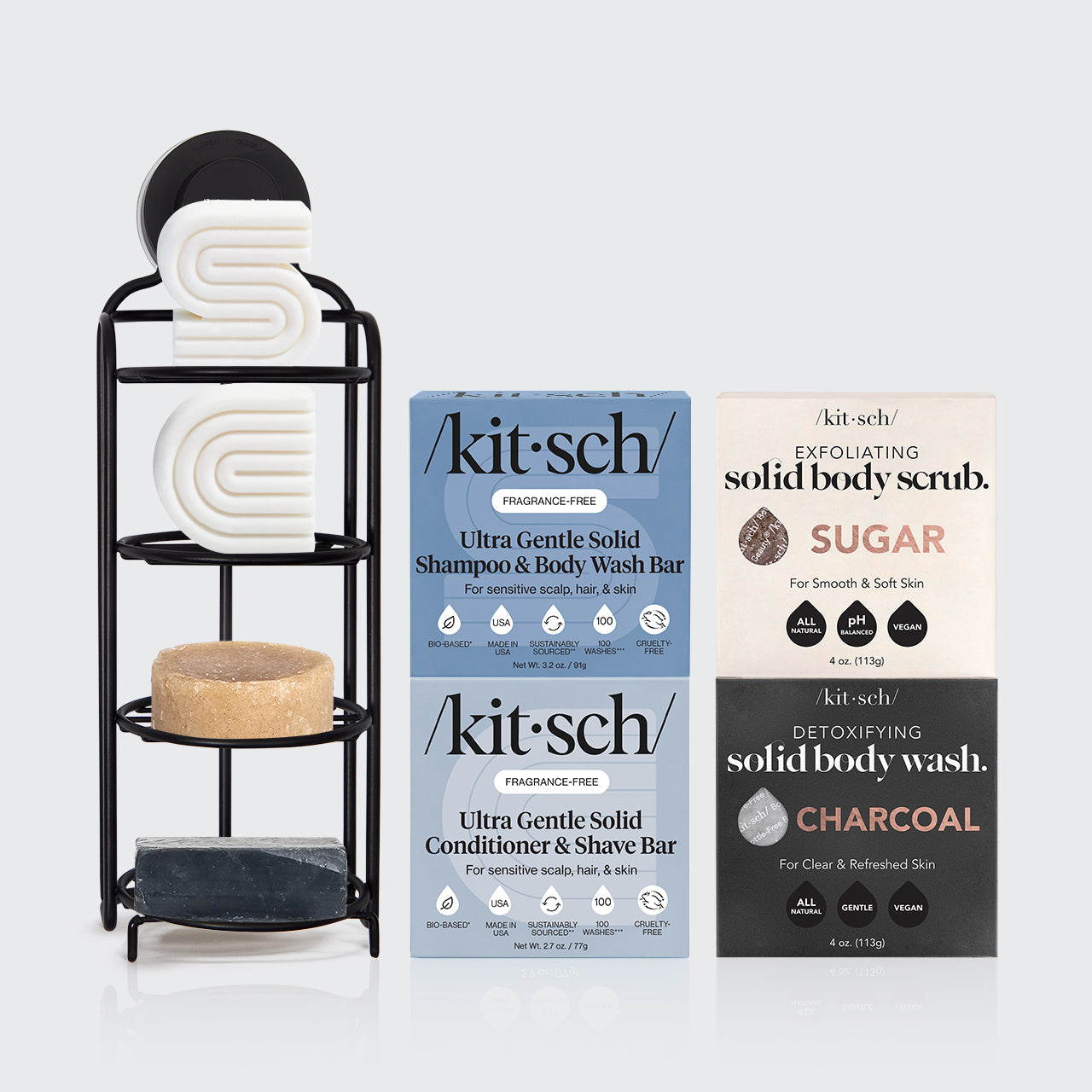 Stellen Sie Ihr Shampoo-Set zusammen – inkl. GRATIS selbstentleerendem Duschkorb