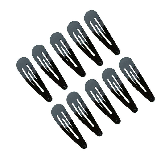 Snap Hair Clips 10pc (Black) Pro Hair KITSCH 